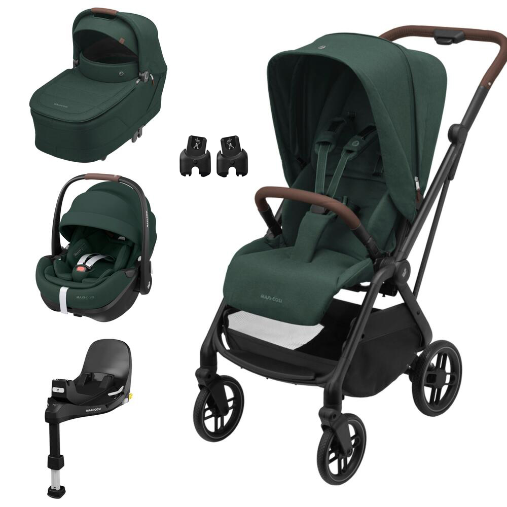 Maxi-Cosi Leona 2 + Pebble 360º Pro2 + Familyfix 360º Pro + Alcofa Sense + Adaptadores