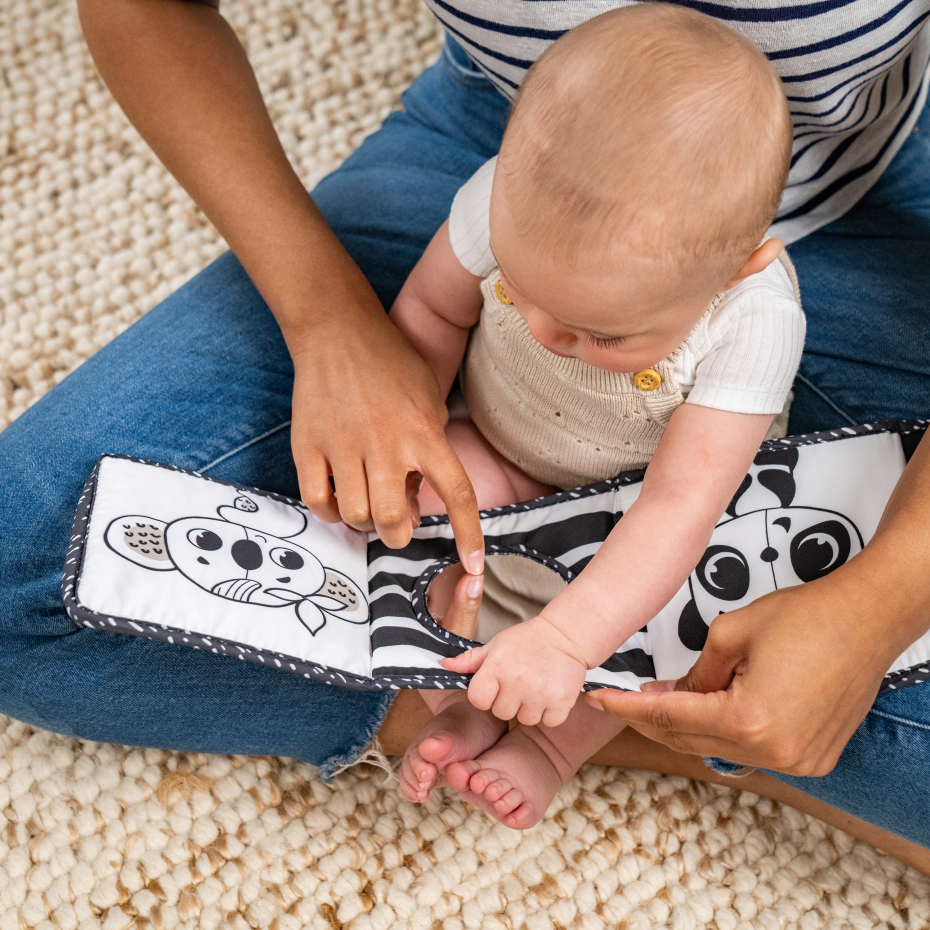 Tiny Love Primeiro livro frente e verso Black & White