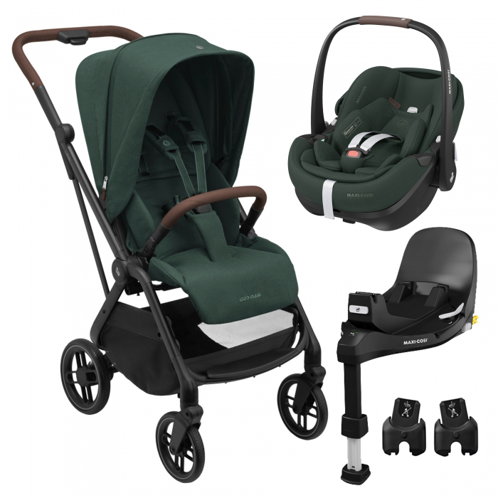 Maxi-Cosi Leona 2 + Pebble 360º Pro2 + Familyfix 360º Pro + Adaptadores