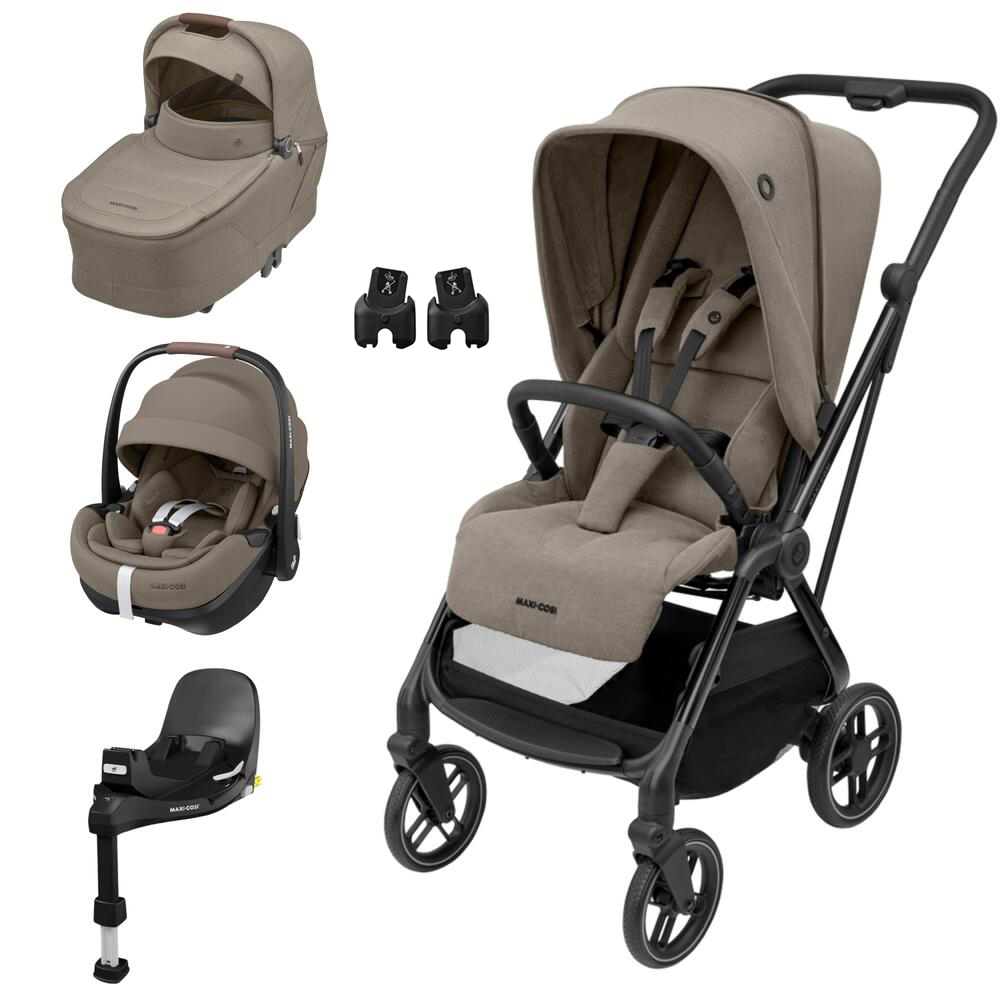 Maxi-Cosi Leona 2 + Pebble 360º Pro2 + Familyfix 360º Pro + Alcofa Sense + Adaptadores