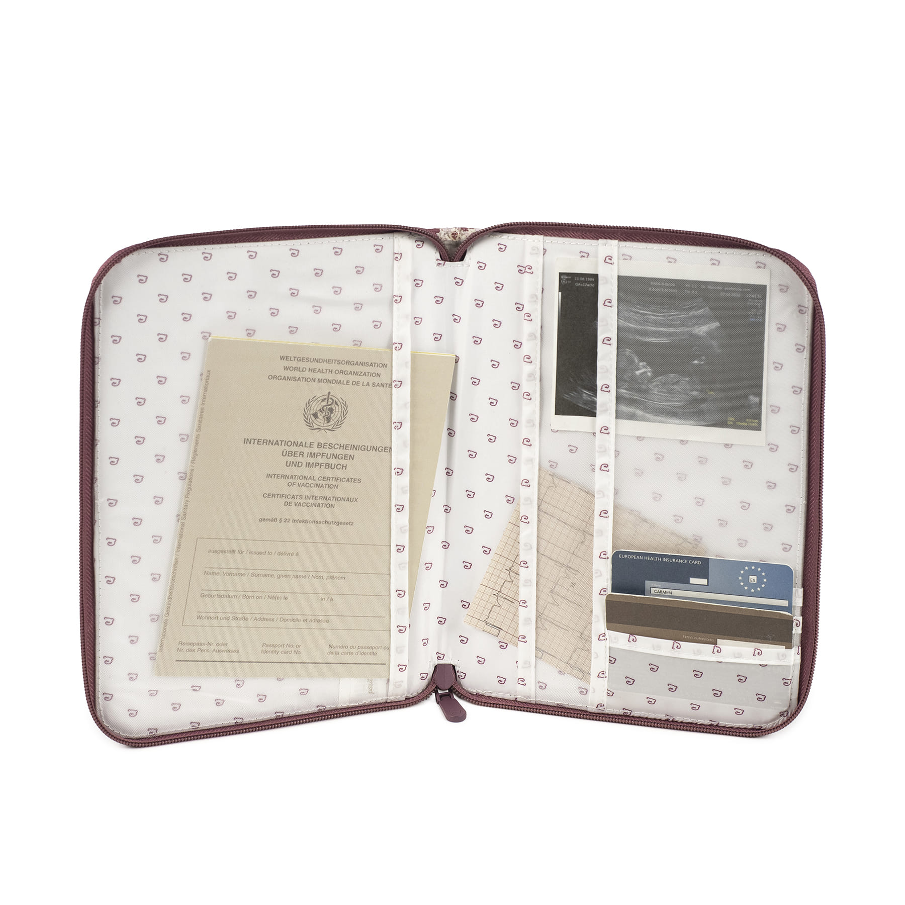 Pasito a Pasito Porta Documentos Cherry