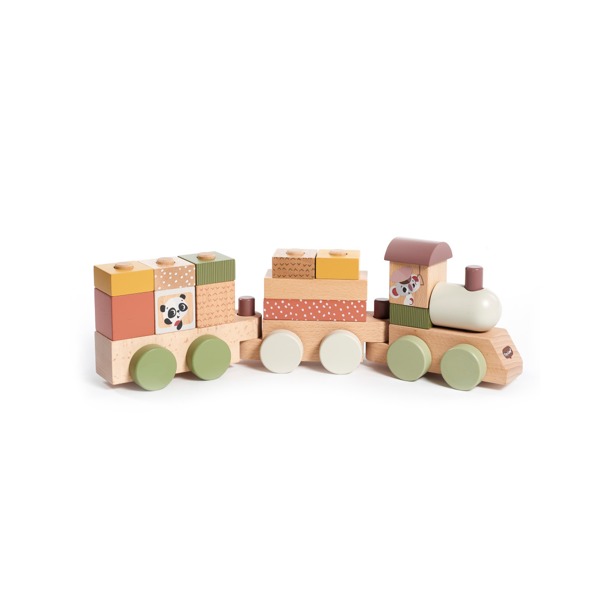 Boho Chic Wooden Stacking Train