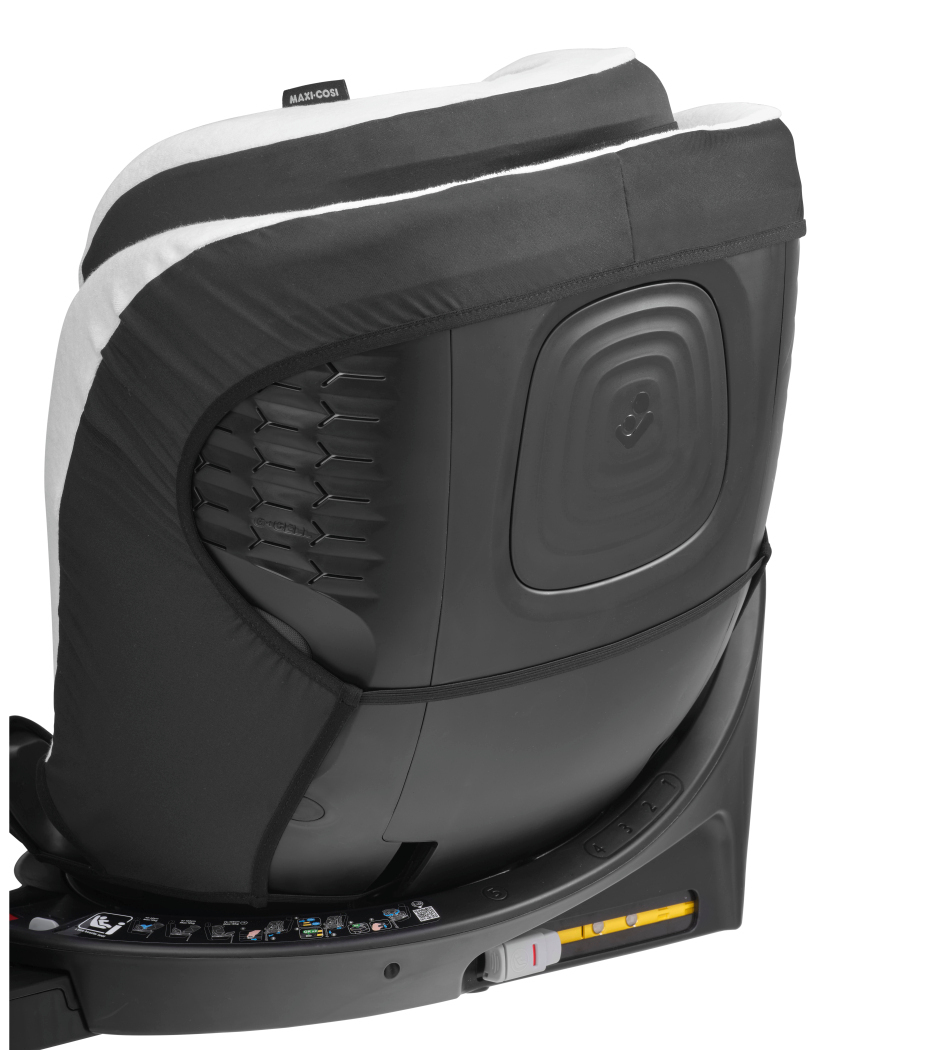 Cadeira auto para bebés preta com capa acolchoada cinza e preta