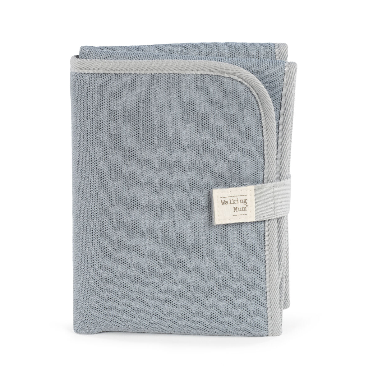 Manta cinzenta texturizada com etiqueta Walking Mum