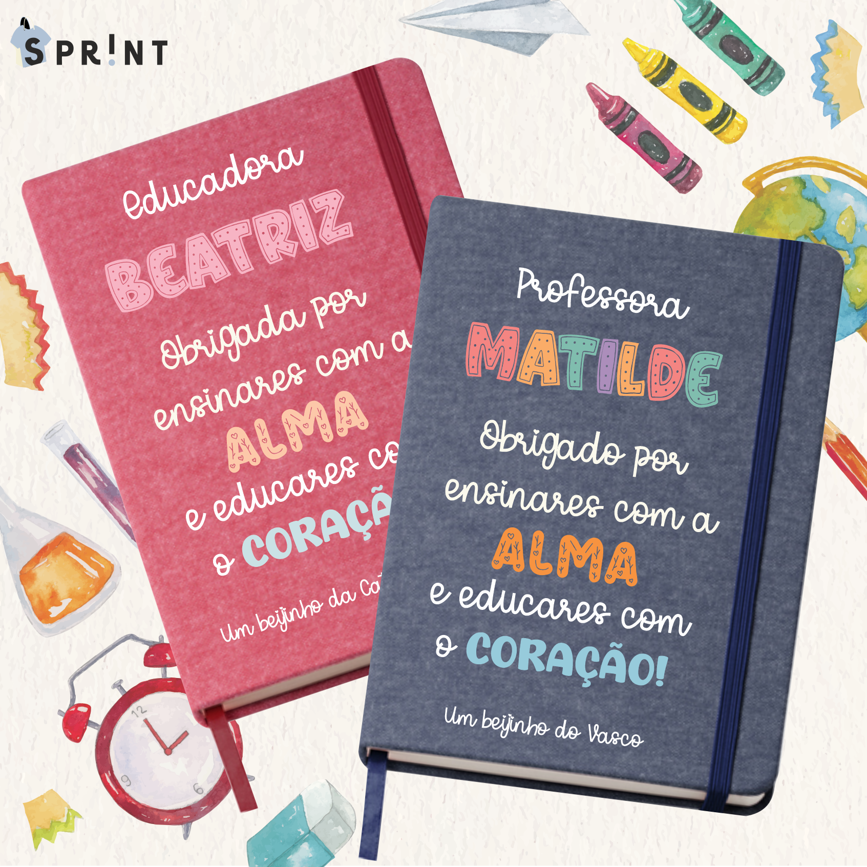 Bloco de Notas para Professores, Educadores, Auxiliares