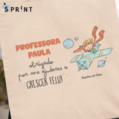 Saco&#x20;de&#x20;pano&#x20;Principezinho&#x20;para&#x20;a&#x20;professora