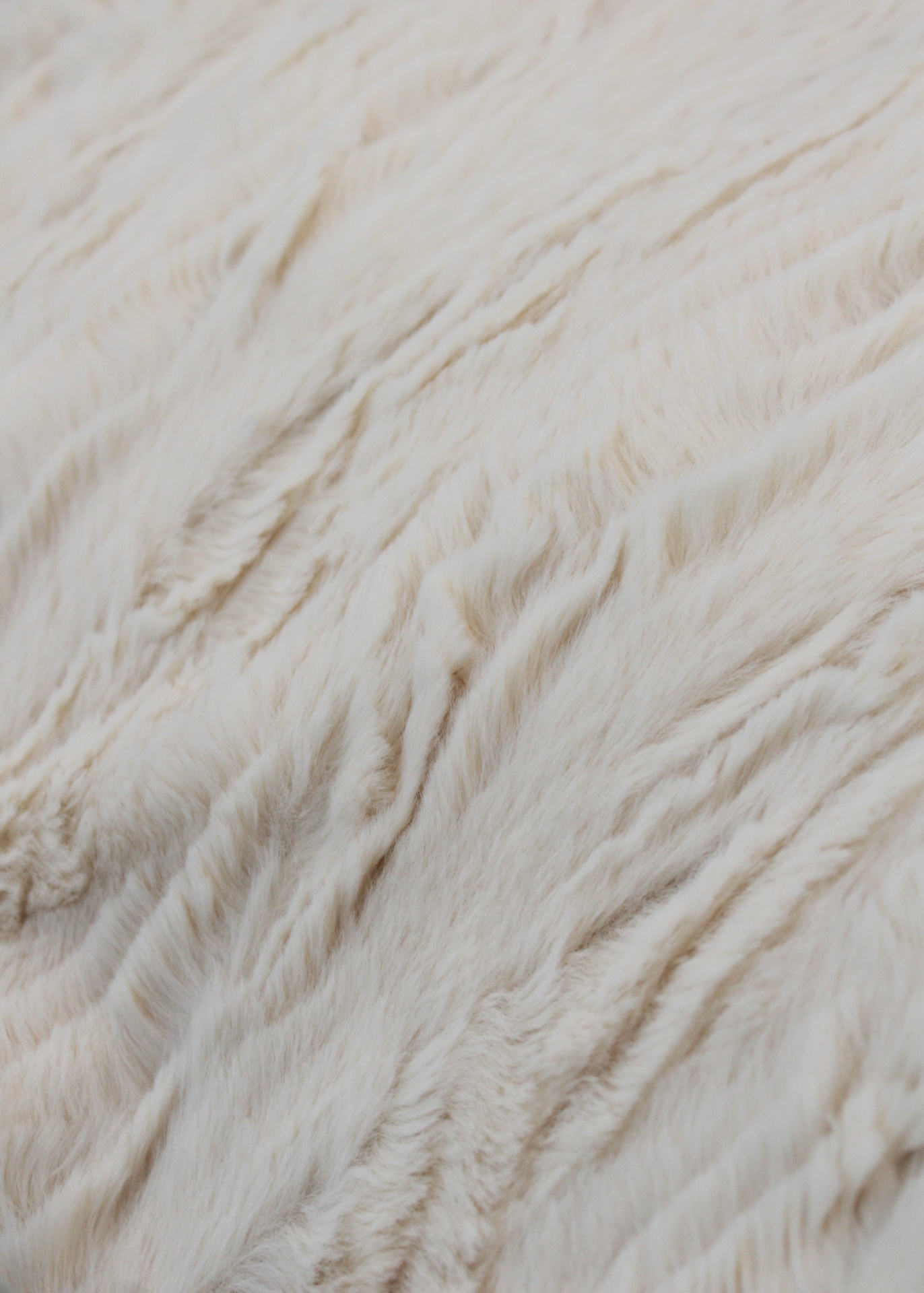 Tecido macio felpudo creme claro