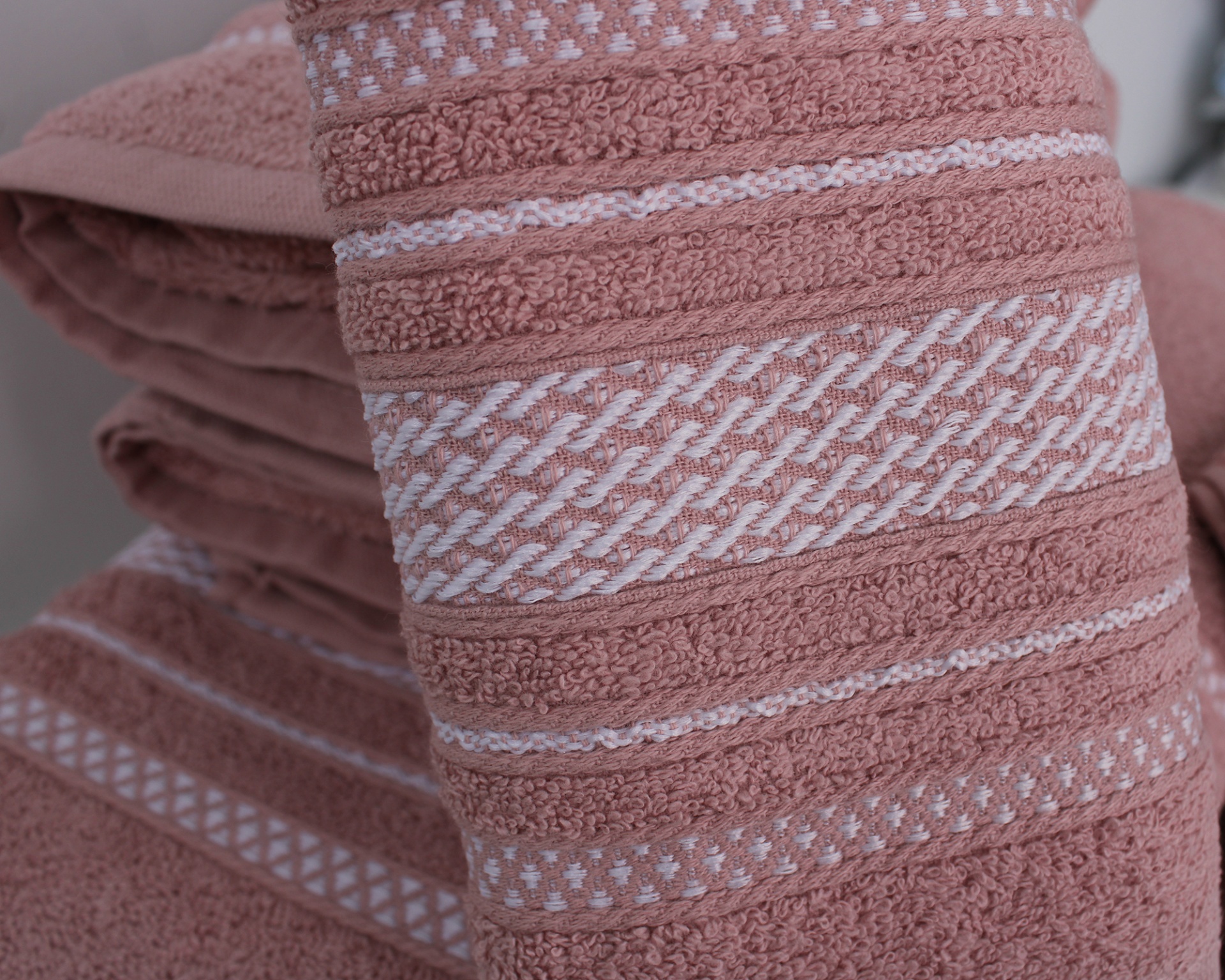 Jogo de banho Brisa 6P Rosa