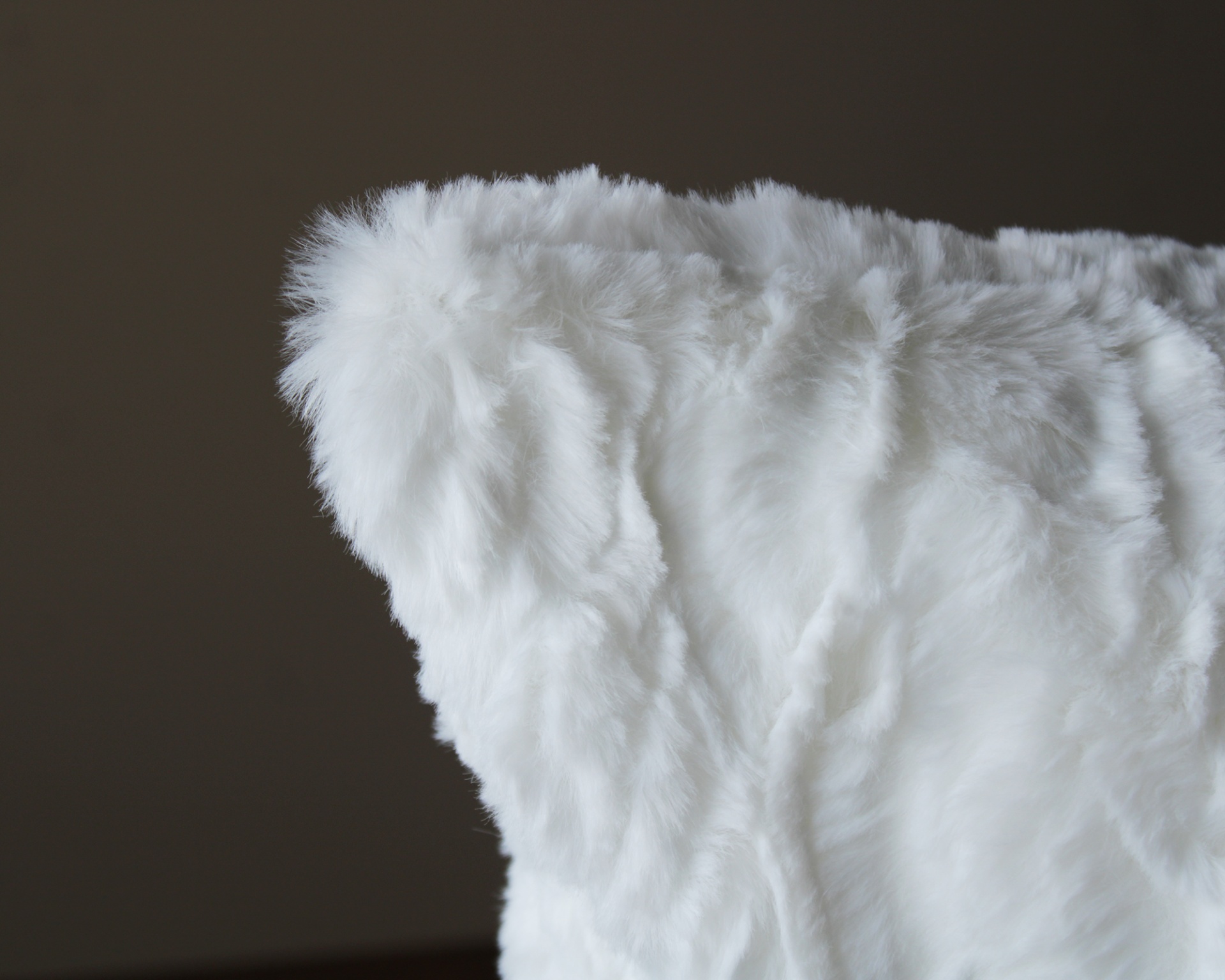 Tecido felpudo branco macio