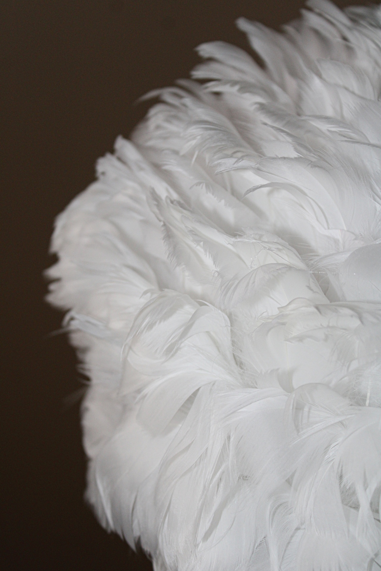 Candeeiro de Penas Prateado