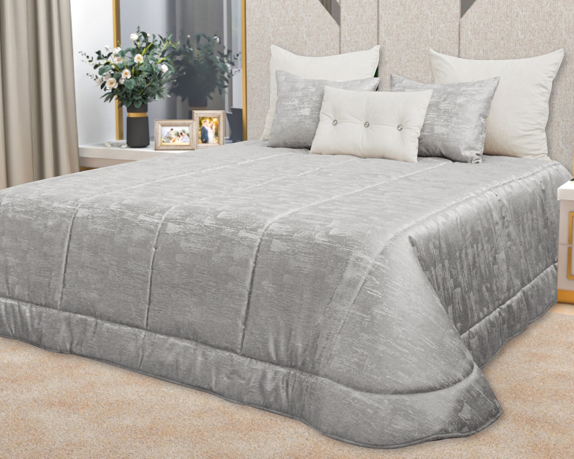 Edredon CParis Hurus Cinza