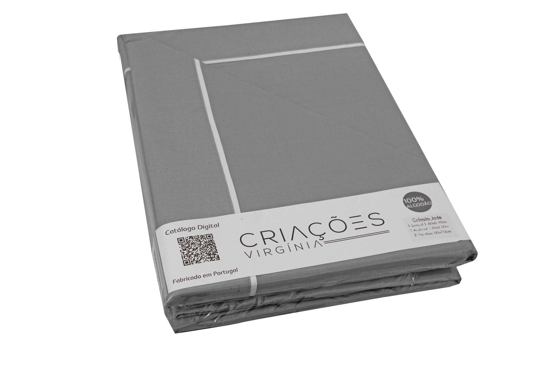 Jogo de cama Jade 220 Cinza