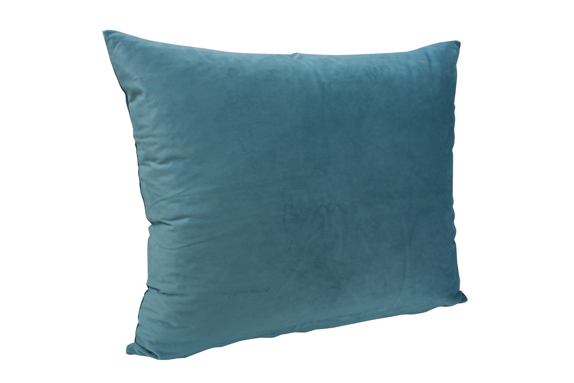 Almofada azul turquesa quadrada de veludo