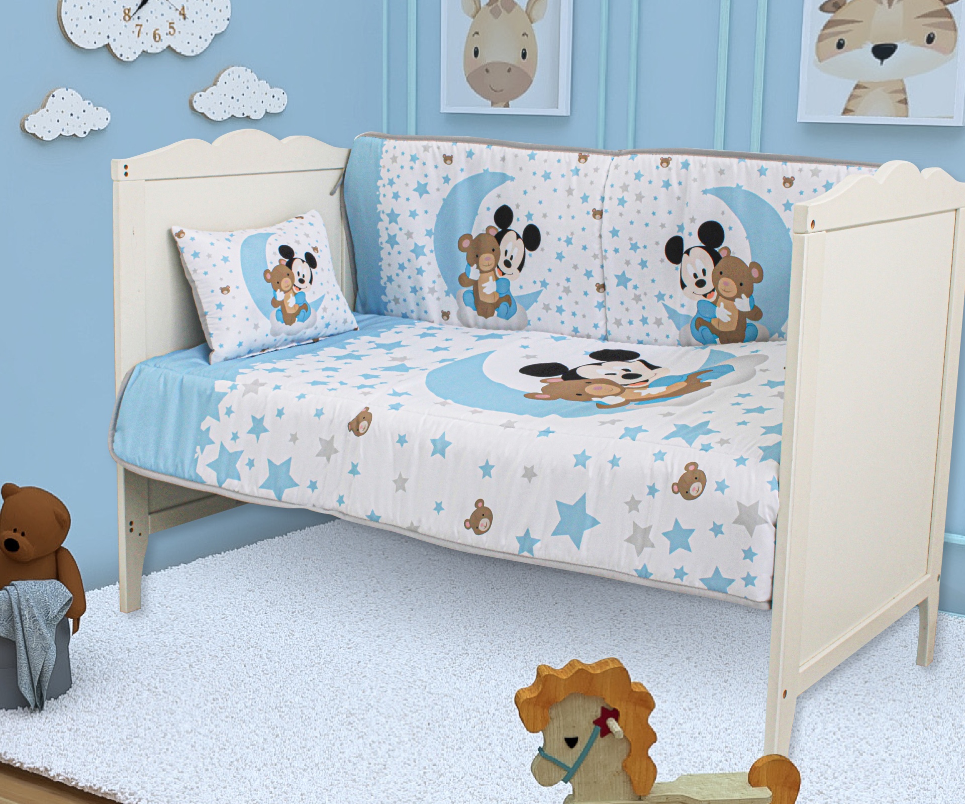 Conjunto berço de bebé Mickey