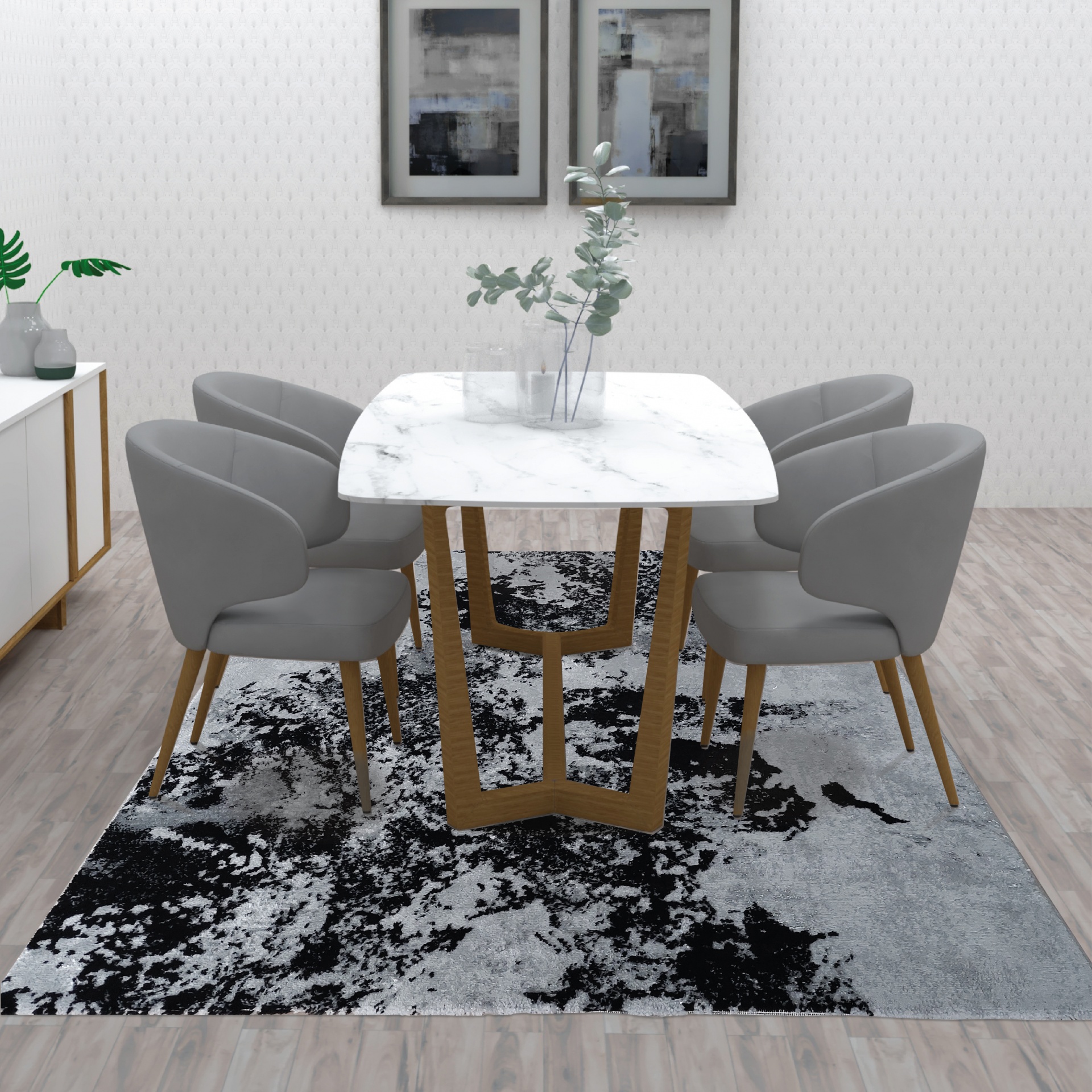 Tapete Sena Grey/Black