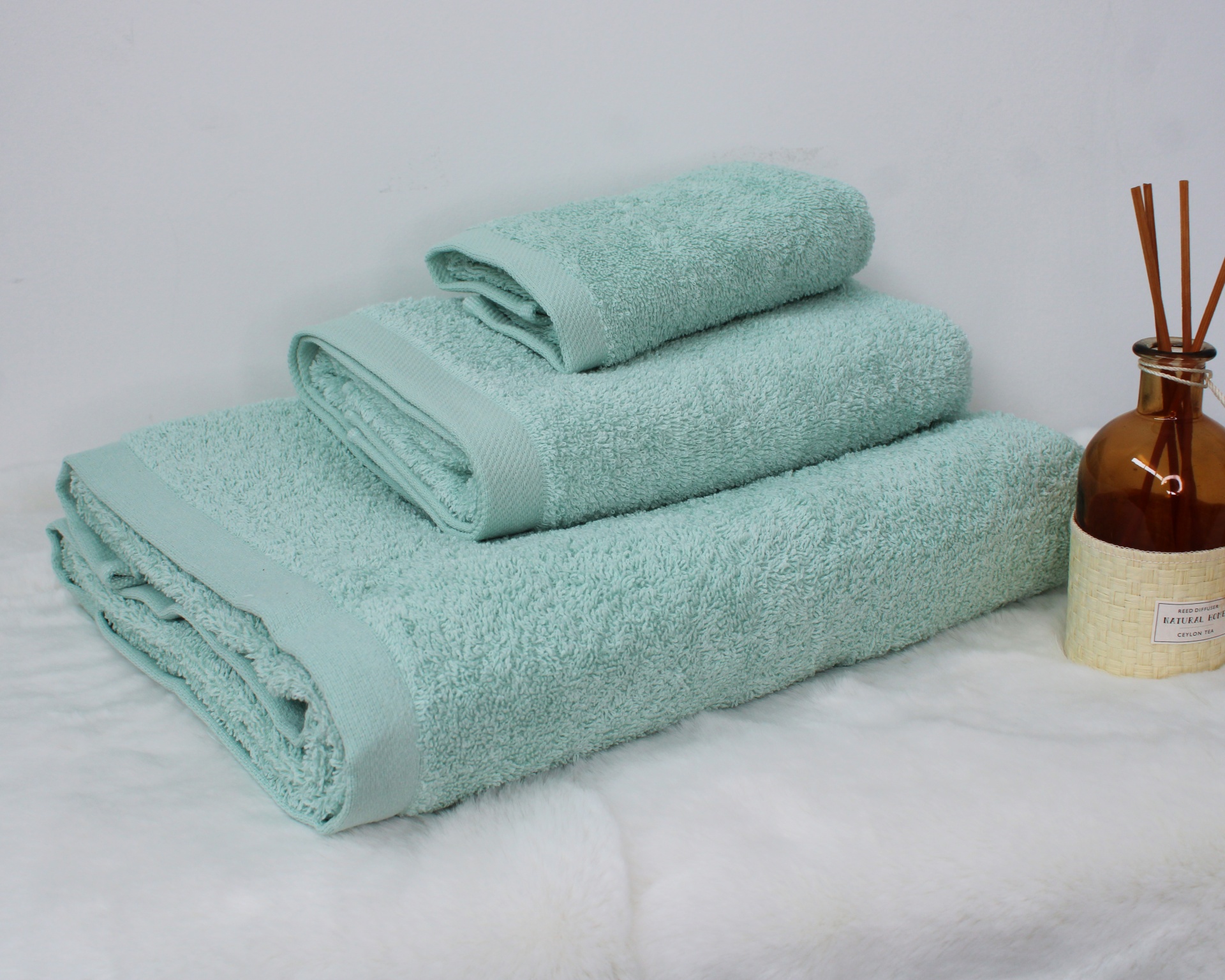 Jogo de banho liso 3 peças Verde