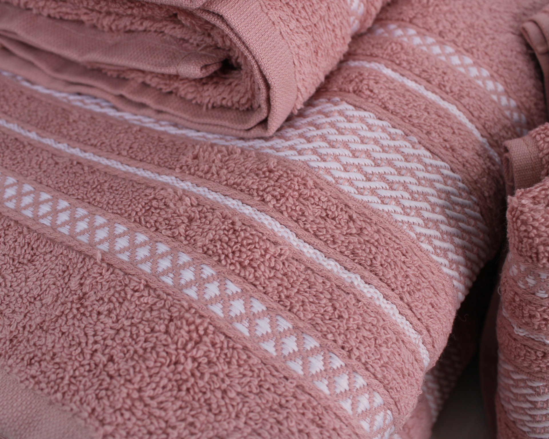 Jogo de banho Brisa 6P Rosa