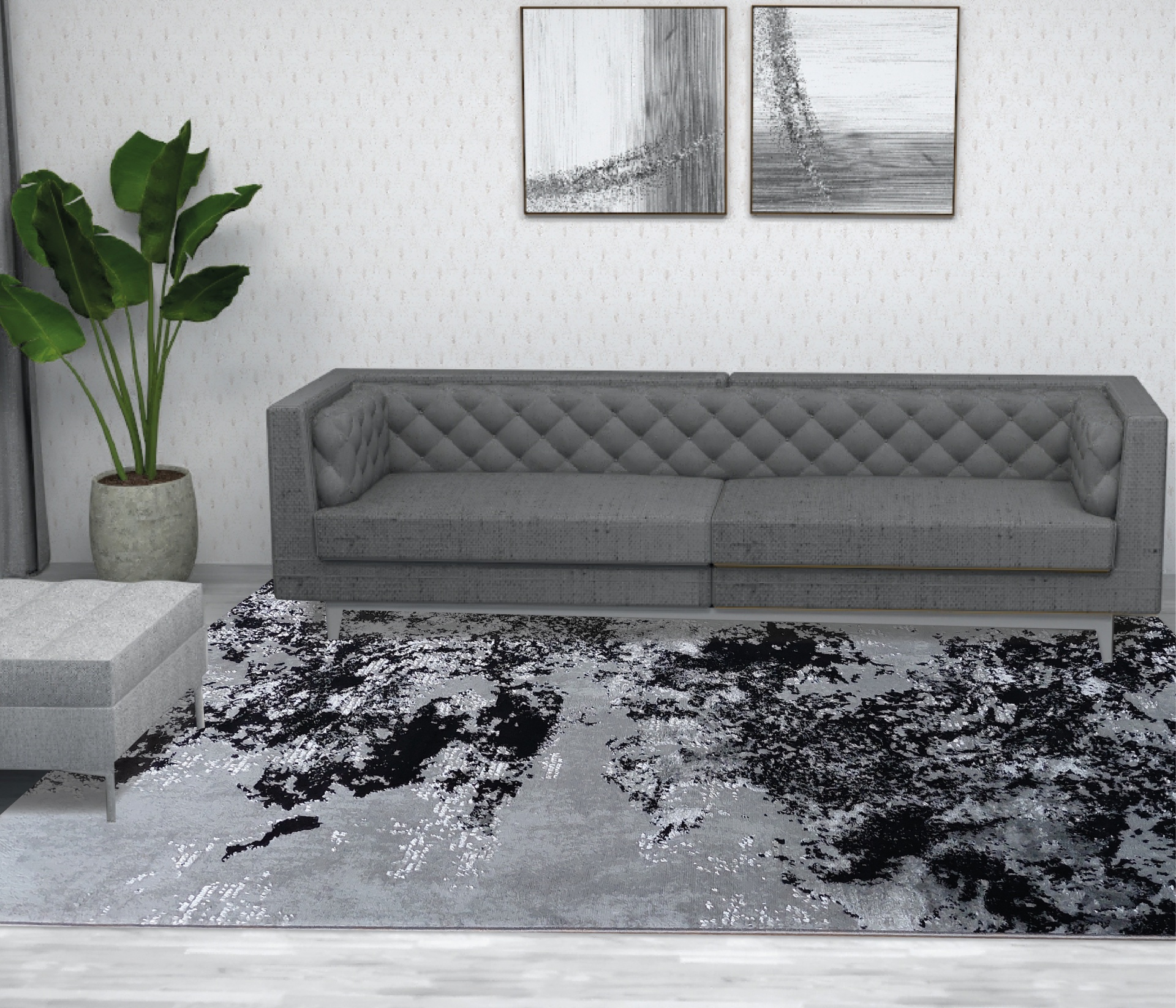 Tapete Sena Grey/Black