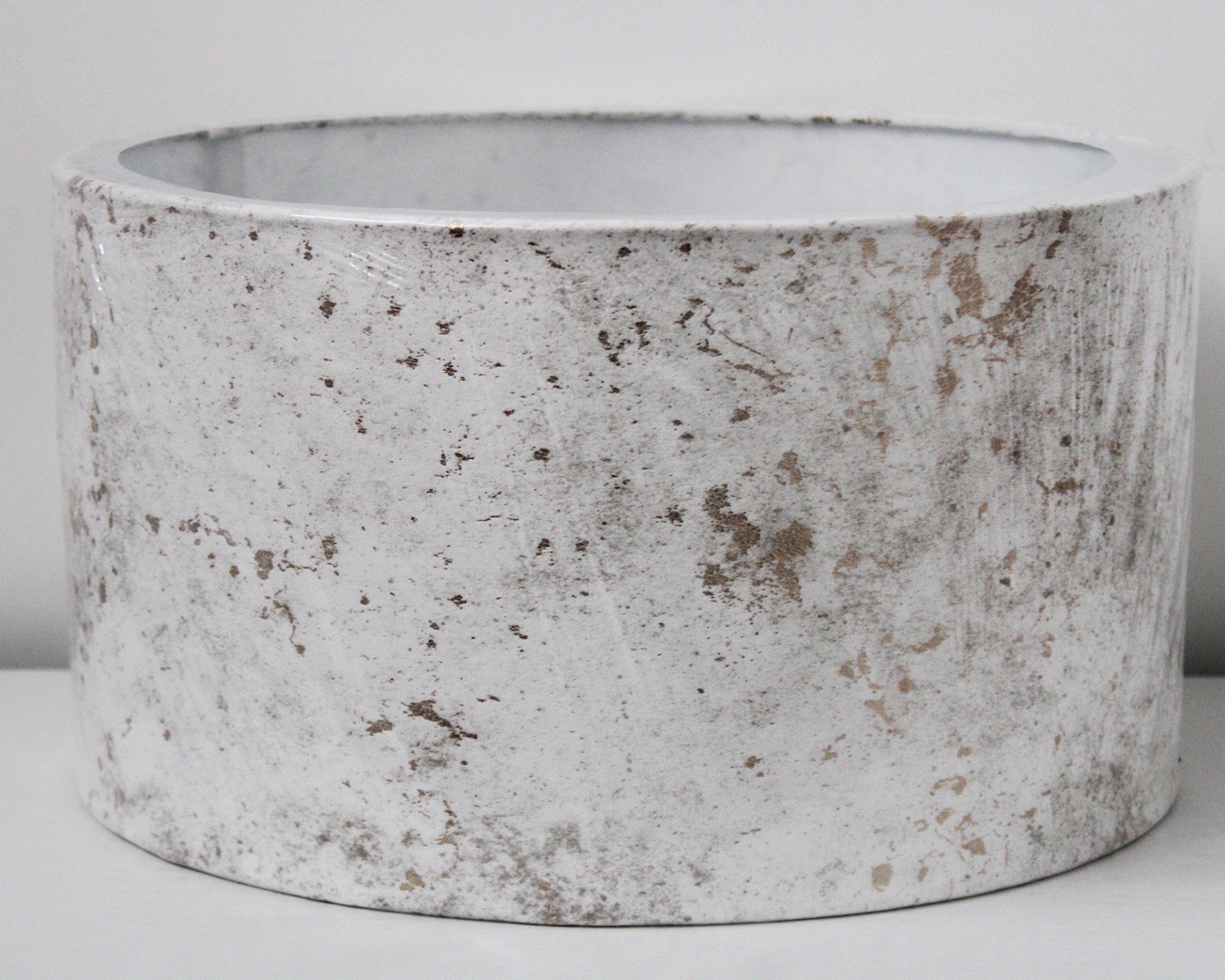 Abajour 2 Gloss Branco ouro