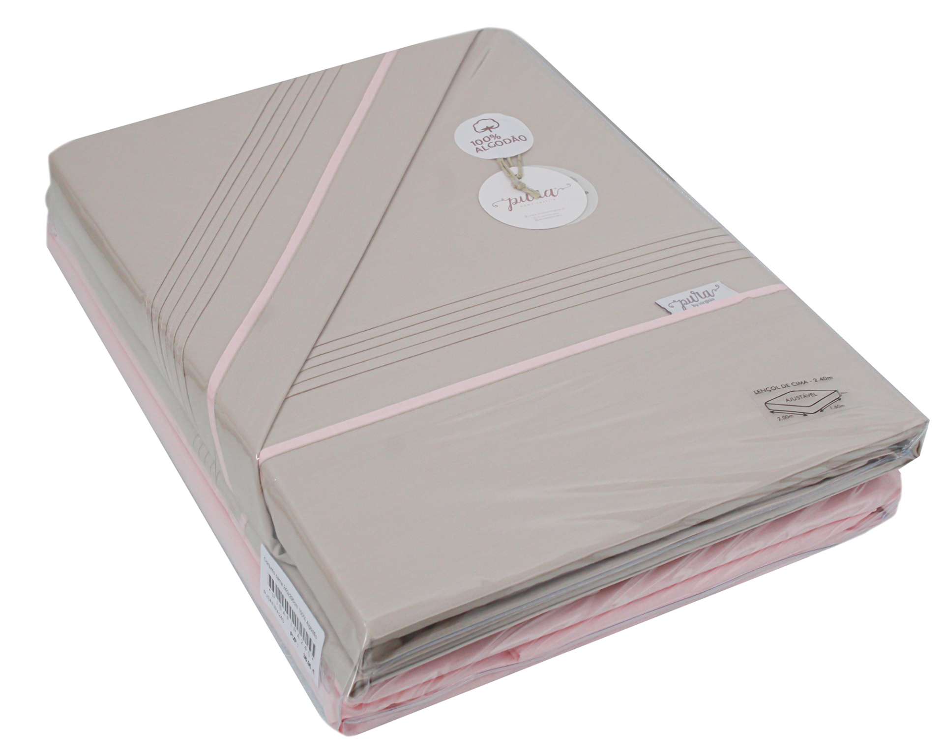 Jogo de cama Safira 240 Rosa