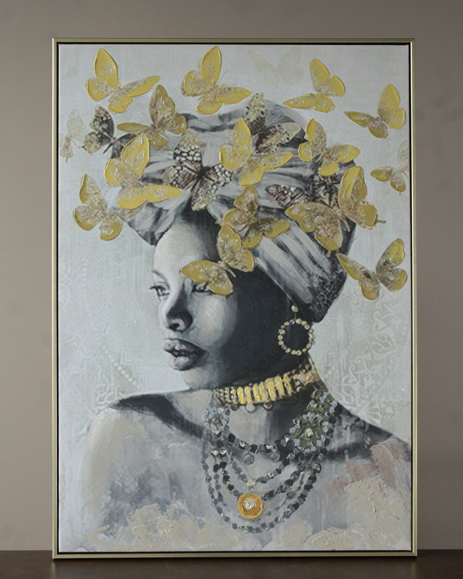 Quadro mulher e borboletas 10