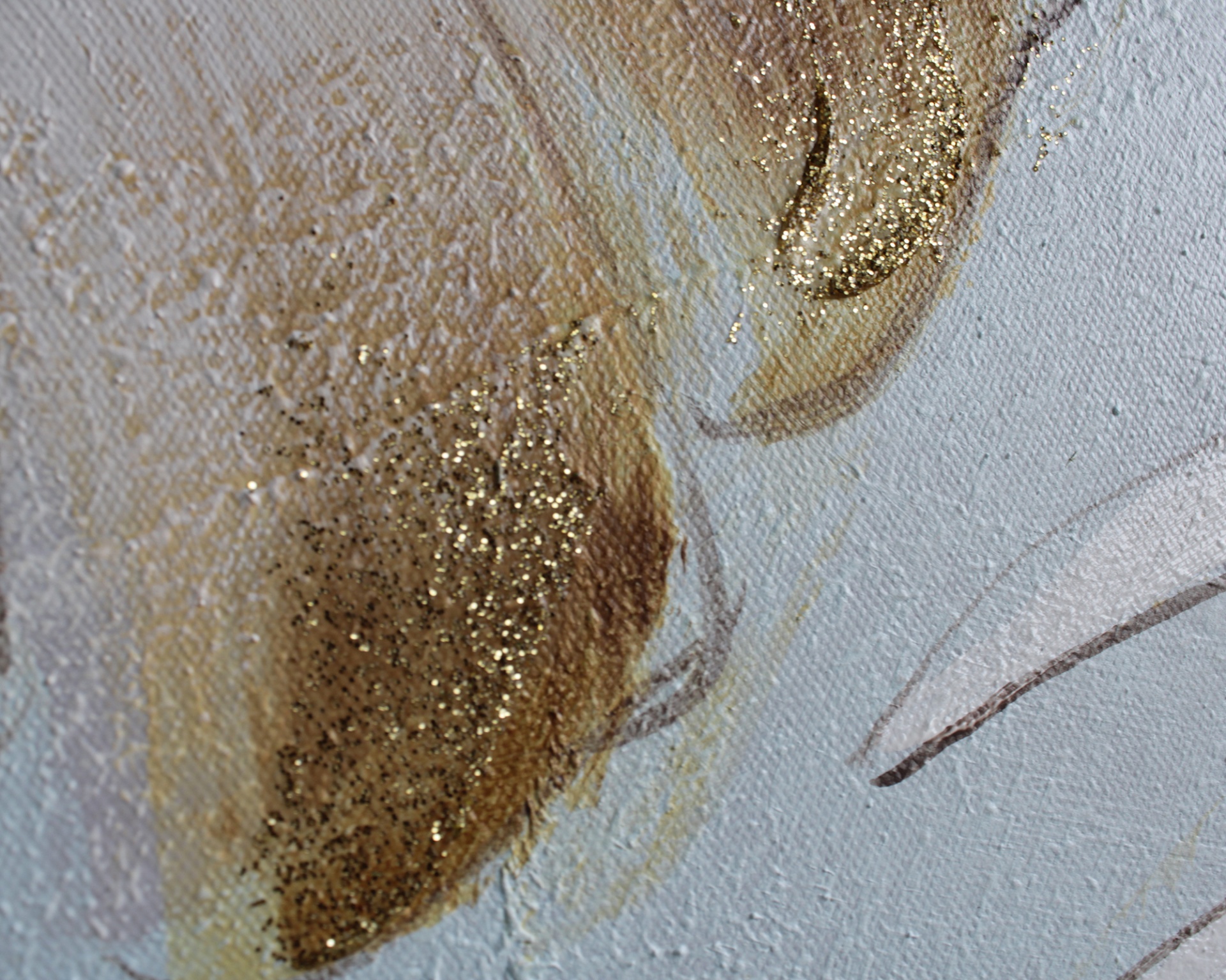 Tela azul com folhas tropicais