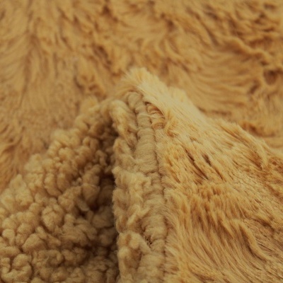 tecido de pêlo sintético bege claro com textura dupla