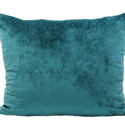 Almofada azul turquesa aveludada