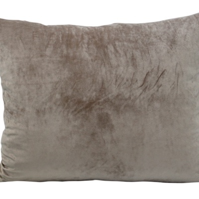 Almofada retangular de veludo cinzento
