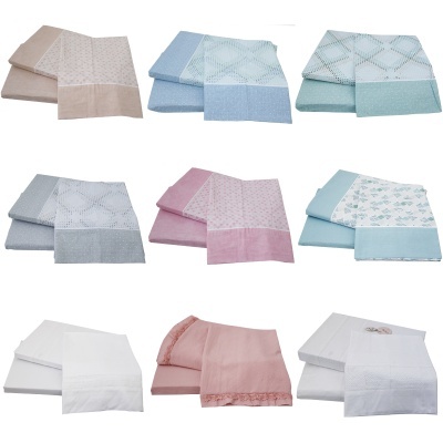 Conjuntos de toalhas de banho com padrões bordados em várias cores