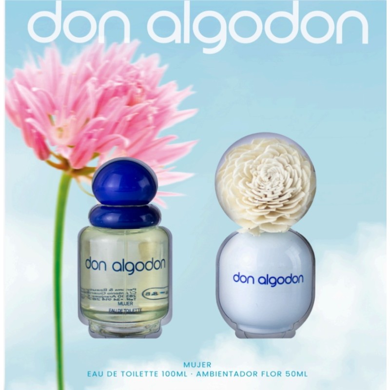 Conjunto de duo feminino Don Algodon Classic EDT 100ml + ambientador de flores perfumadas 50ml