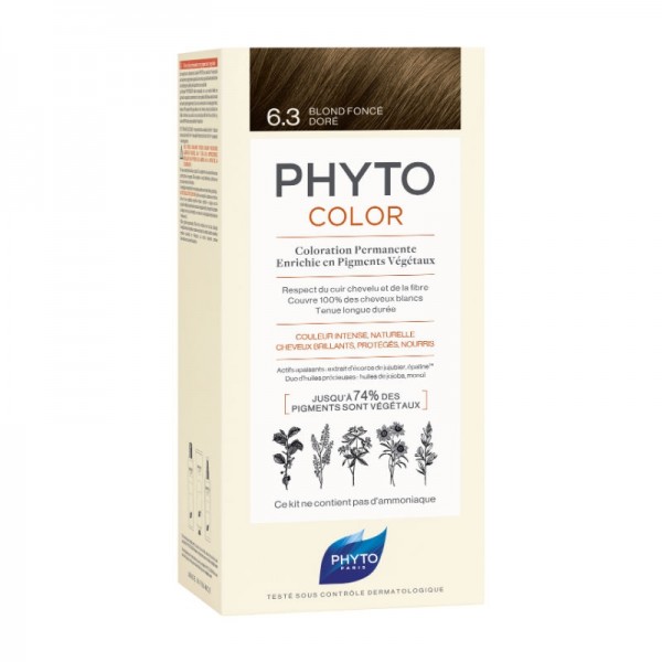 Phyto - Phytocolor Coloração Permanente 6.3 Louro Escuro Dourado Phyto - Phytocolor Coloração Permanente 6.3 Louro Escuro Dourado