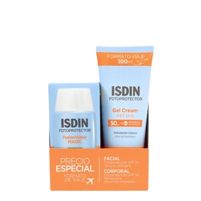 Isdin - Pack Isdin Fotoprotector FusionWater Magic SPF50 + Gel-Creme Wet Skin SPF50