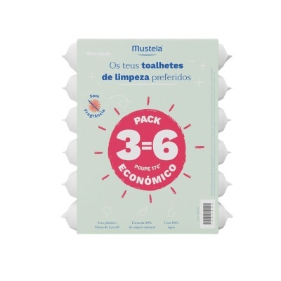 Mustela - Bebé Toalhetes de Limpeza Sem Perfume Pack 3=6