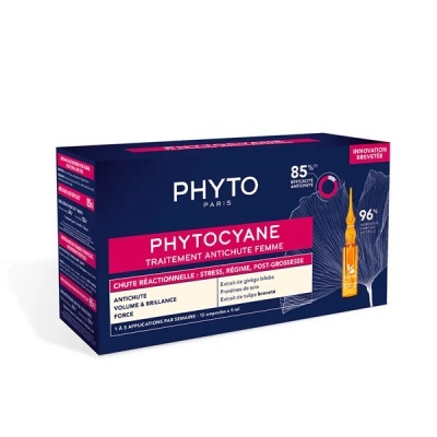 Phyto - Phytocyane Antiqueda Reacional Mulher 5ml x 12 Ampolas