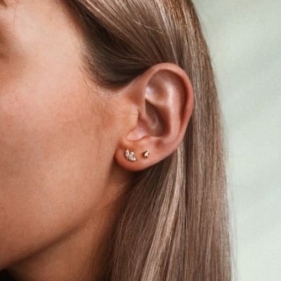 Brinco em prata - Lotus (vendido à unidade)