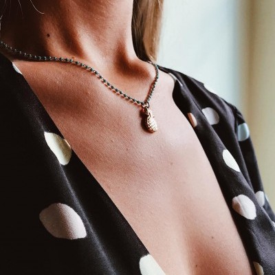 Colar em aço - Gold Pineapple