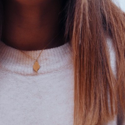 Colar em aço - Coração de Viana