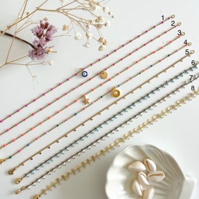 Pulseira em aço para o pé - Summer