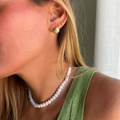 Brincos em aço - Mini Shell