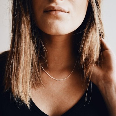 Colar em aço - Dots