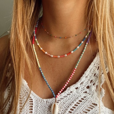 Colar missangas coloridas - Shell