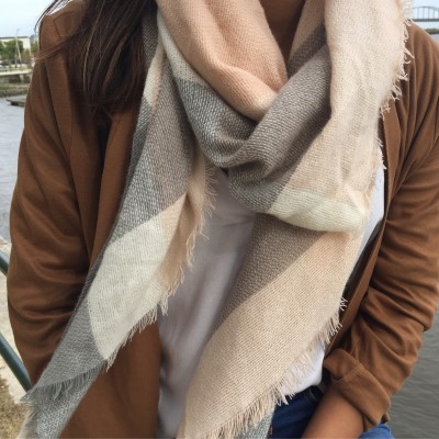 Lenço rosa/cinzentos