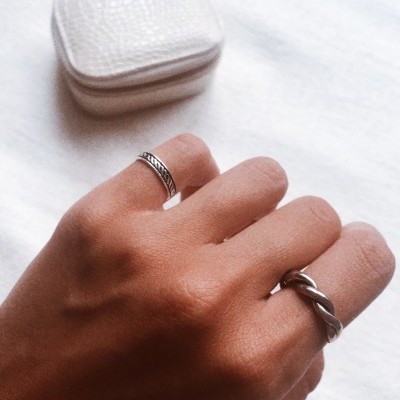 Anel em prata para mindinho - Tuly