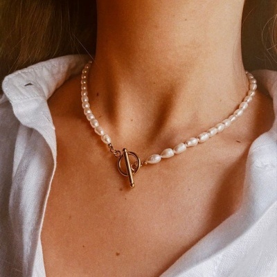 Colar em aço - Pearls