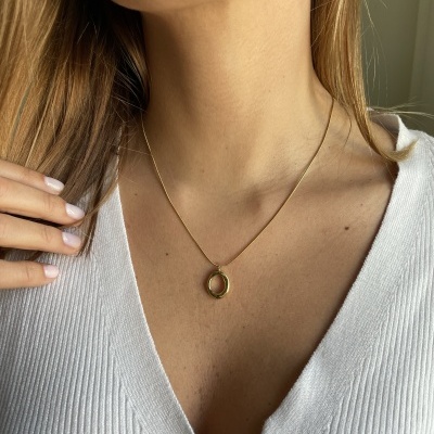 Colar em aço - Flora