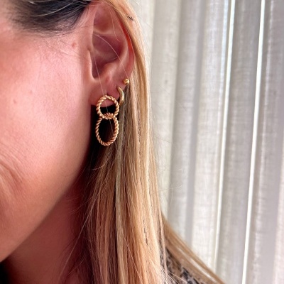 Brincos em aço - Pamela