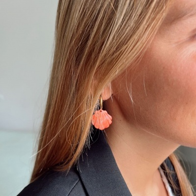 Brincos em aço - Colourful Shells ( vendidos à unidade)