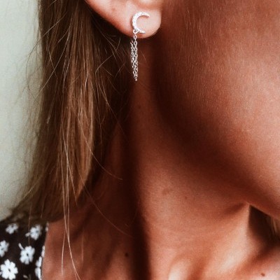 Brinco em Prata 925- Moonlight (vendido à unidade)