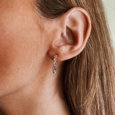 Argolas em Prata - Flowers